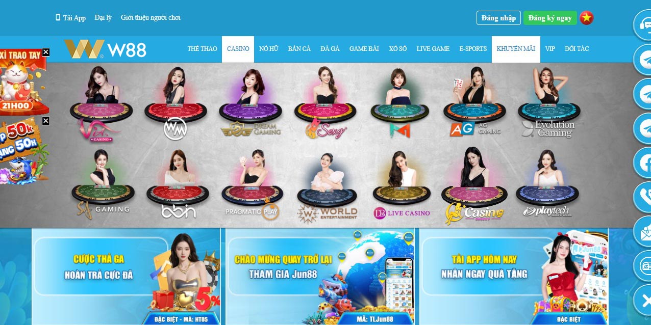 Trang Chủ Giới thiệu về sân chơi cá cược trực tuyến W88